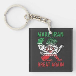 Mach Iran wieder groß Persischer Löwe Tee Schlüsselanhänger