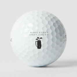 'Mach jeden Schlag zählbar' Achtsamkeit, Motivatio Golfball