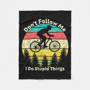 Mach keine dummen Dinge, Retro-Vintage-Fahrrad Fleecedecke