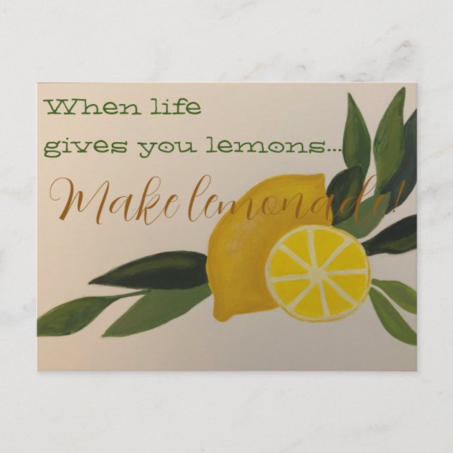 Mach Limonade Postkarte (Vorderseite)
