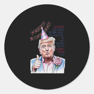 Mach meinen Geburtstag wieder groß Donald Trump Ha Runder Aufkleber