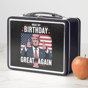 Mach meinen Geburtstag wieder großartig lustiger T Metall Brotdose
