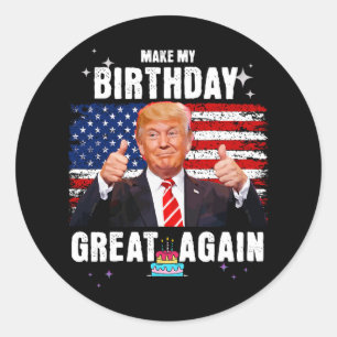 Mach meinen Geburtstag wieder großartig Runder Aufkleber