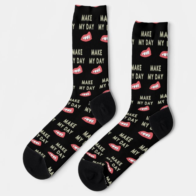 Mach meinen Tag Socken (Linkes Detail)