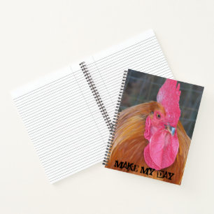 Mach meinen Tag Wütender Roter Hahn Meme Notizbuch