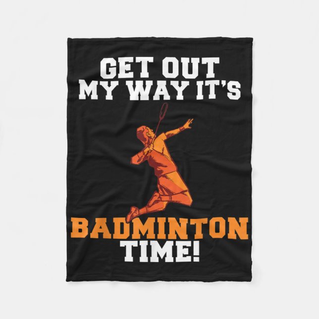 Mach mir die Badminton-Zeit raus Fleecedecke (Vorderseite)