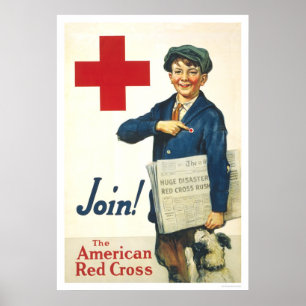 Mach mit! Das amerikanische Rote Kreuz Poster