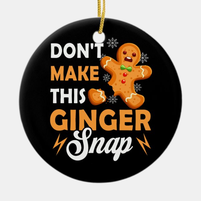 Mach nicht, dass diese Ingwer-Snap-Redhead-Weihnac Keramik Ornament (Vorne)