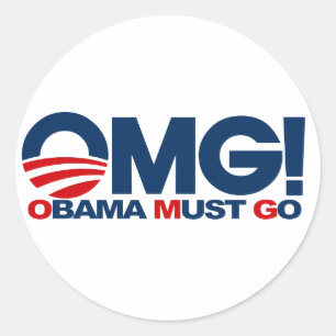 MACH! Obama muss gehen Runder Aufkleber