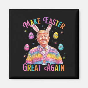 Mach Ostern wieder großartig, lustiger Trump-Hase Magnet