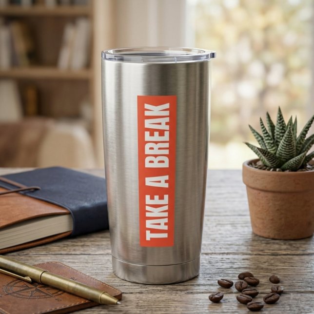 Mach Pause Roter Block Thermal Tumbler Thermobecher (Von Creator hochgeladen)