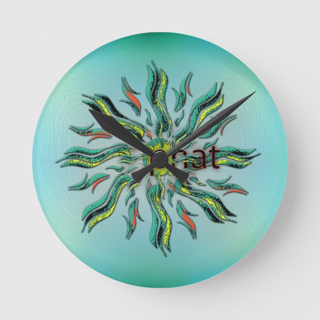 MACH! Plot Runde Wanduhr (Vorderseite)