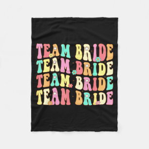Mach Team Braut Crew Retro Groovy Fleecedecke