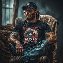 Mach Texas wieder groß Cowboy Texas Flagge Vintage T-Shirt