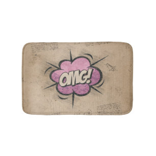 MACH! Vintages Comic Buch Steampunk Pop Kunst Badematte