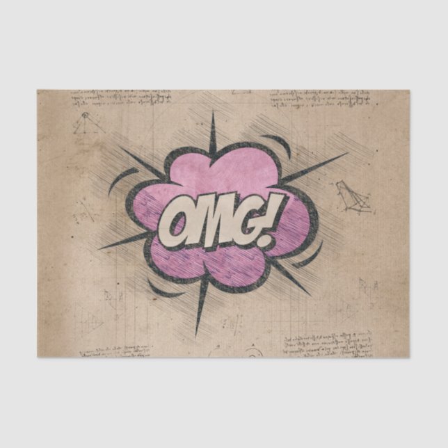 MACH! Vintages Comic Buch Steampunk Pop Kunst Seidenpapier (Vorderseite)