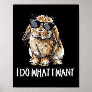 Mach Was Ich Will Mini Holland Lop Bunny Kaninchen Poster