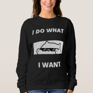 Mach Was Ich Will Schwarze Katze Roter Becher Graf Sweatshirt