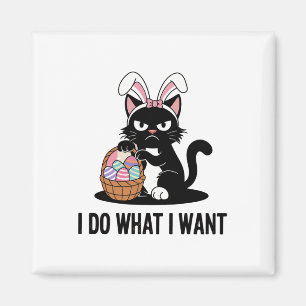 Mach Was Ich Will Vintage Schwarze Katze Lustige O Magnet