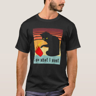 Mach Was Ich Will Vintage Schwarze Katze Rote Tass T-Shirt