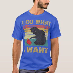Mach Was Ich Will Vintage Schwarze Katze Rote Tass T-Shirt