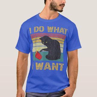 Mach Was Ich Will Vintage Schwarze Katze Rote Tass T-Shirt