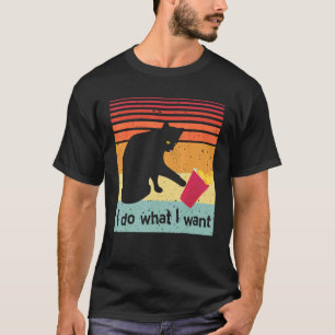 Mach Was Ich Will Vintage Schwarze Katze Rote Tass T-Shirt