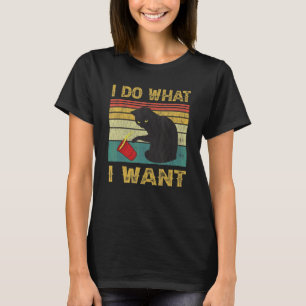 Mach Was Ich Will Vintage Schwarze Katze Rote Tass T-Shirt