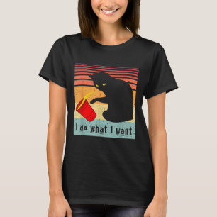 Mach Was Ich Will Vintage Schwarze Katze Rote Tass T-Shirt