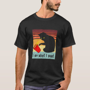 Mach Was Ich Will Vintage Schwarze Katze Rote Tass T-Shirt