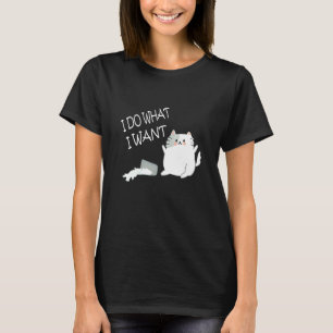 Mach was ich will Vintage schwarze Katze rote Tass T-Shirt