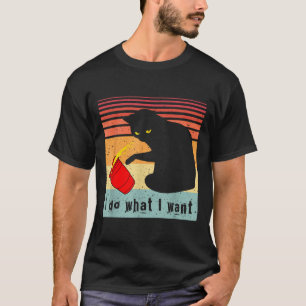 Mach Was Ich Will Vintage Schwarze Katze Rote Tass T-Shirt