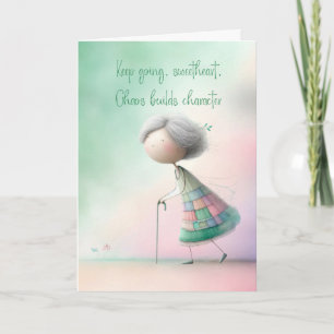 Mach weiter, Süße Inspirierende Zitat Cute Gra Karte