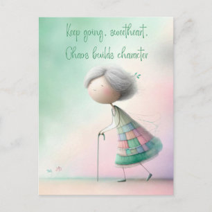 Mach weiter, Süße Inspirierende Zitat Cute Gra Postkarte