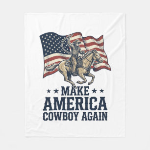 Mache Amerika wieder Cowboy-Patriotisches Western- Fleecedecke