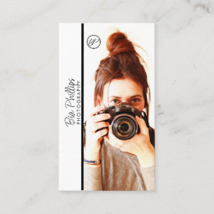 Mache dein Foto- und Logografie-Geschäft minimalis Visitenkarte