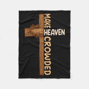Mache den Himmel voller Jesus Kreuz Religiös Chris Fleecedecke