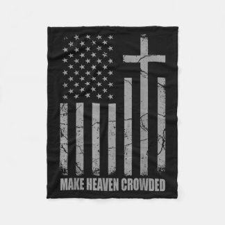 Mache den Himmel voller Usa Amerikanische Flagge P Fleecedecke