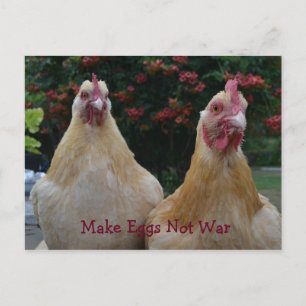 Mache Eier, nicht Krieg.. Buff Orpington Hens Post Postkarte