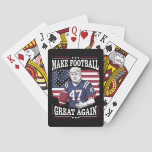Mache Football wieder groß, Vintage-USA-Flagge Tru Spielkarten