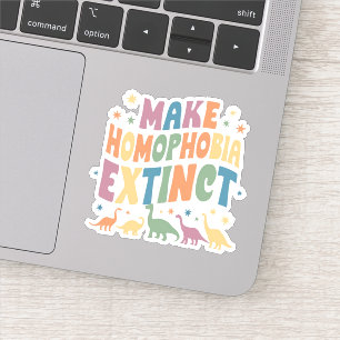 Mache Homophobie zu einem ausgestorbenen Dinosauri Aufkleber