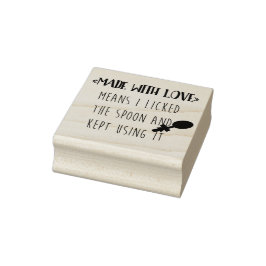 Mache mit Liebe bedeutet, dass ich den Löffel leck Gummistempel