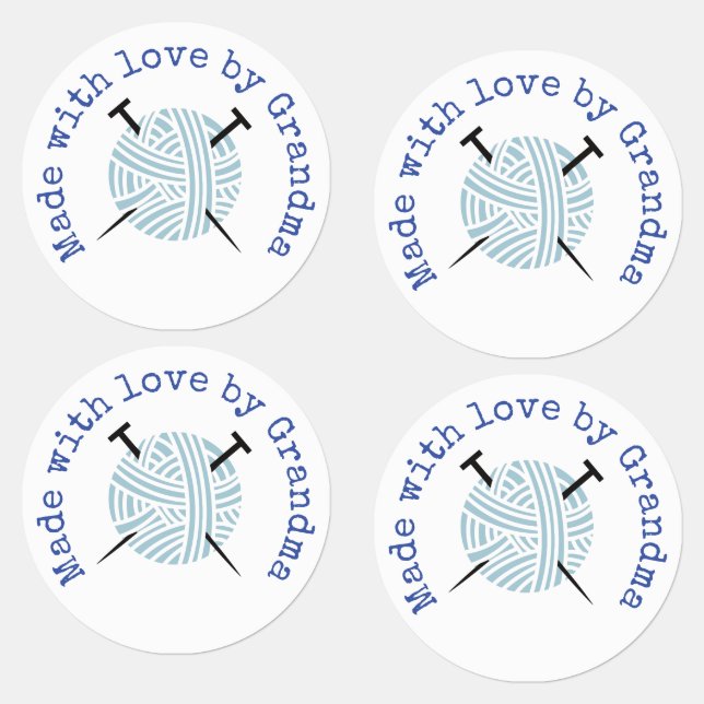 Mache mit Liebe von Oma Knitting Custom Etiketten (Gruppe)