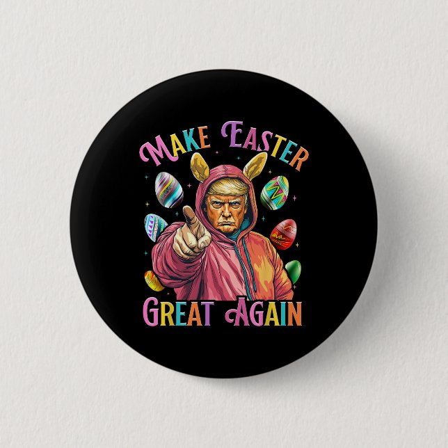 Mache Ostern wieder groß Trump Bunny Spring H Button (Vorderseite)
