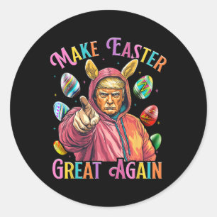 Mache Ostern wieder groß Trump Bunny Spring H Runder Aufkleber