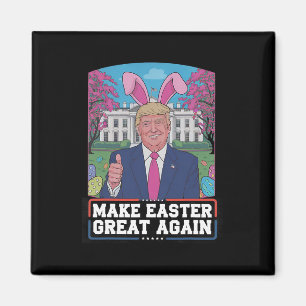 Mache Ostern wieder großartig, lustiger Trump Bunn Magnet