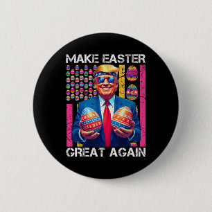 Mache Ostern wieder großartig, lustiger Trump-Hase Button