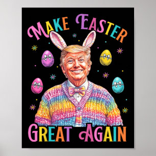 Mache Ostern wieder großartig, lustiger Trump-Hase Poster