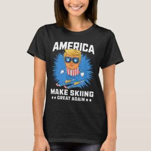 Mache Skifahren wieder großartig - lustiger Donald T-Shirt