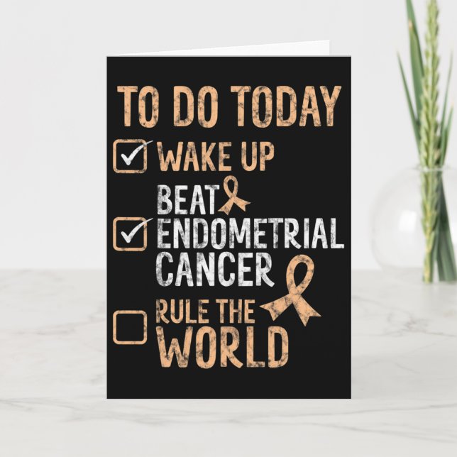 Mache Spaß, besiege Gebärmutterkrebs, beherrsche d Karte (Vorderseite)